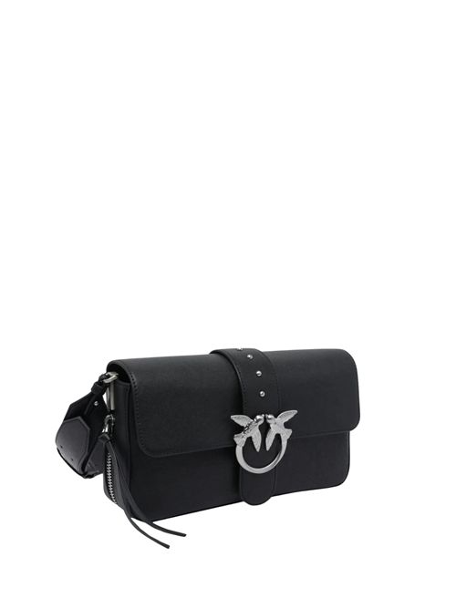 Borsa a spalla media Classic Love Bag Slouchy in pelle con zip Nero PINKO | 105081 A2JGZ99E